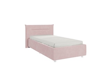 Кровать в детскую 0.9 Альба, нежно-розовый (велюр) в Костроме