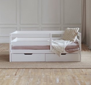 Кровать детская Софа с ящиками, цвет белый в Костроме