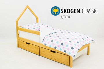 Кровать-домик детская мини Skogen дерево в Костроме