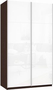 Шкаф-купе Прайм (Белое стекло/Белое стекло) 1200x570x2300, венге в Костроме