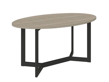 Овальный столик Триада-16Д, Черный/Натюрель в Костроме