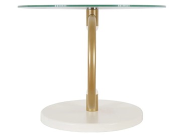 Стеклянный столик Дуэт 13Н (золото-слоновая кость-прозрачное) в Костроме