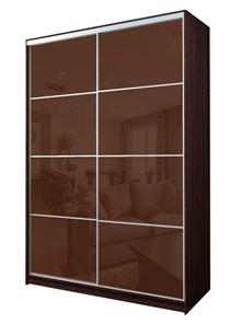 Шкаф 2-х дверный MAX МШ-25-6-18-22, Профиль Серебро/Цвет Венге/Oracal Шоколад в Костроме