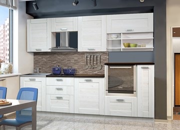 Кухонный гарнитур Марибель Квадро 2700, цвет Белая лиственница в Костроме