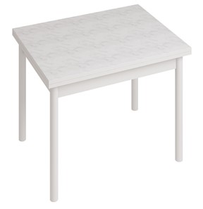 Обеденный стол СТ22, Белый/Белый мрамор в Костроме