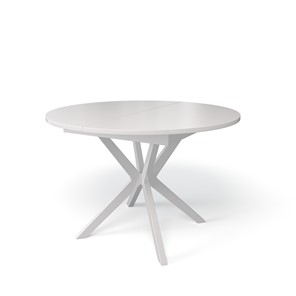 Обеденный круглый стол Kenner B1100 (Белый/Стекло белое сатин) в Костроме