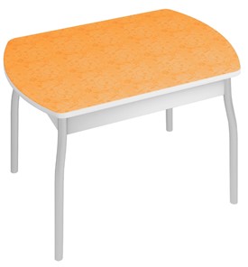Кухонный обеденный стол Орфей-6, Оранжевые цветы в Костроме