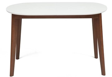 Кухонный раскладной стол BOSCO (Боско) бук/мдф 120+30x80x75 Белый/Коричневый арт.11258 в Костроме