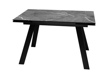 Раскладной стол DikLine DKL140 Керамика Черный мрамор/опоры черные (2 уп.) в Костроме
