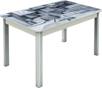 Раздвижной стол Гамбург исп.1 ноги метал. крашеные №23, Фотопечать (Текстура №74) в Костроме