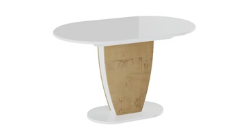 Кухонный овальный стол Монреаль тип 1 (Белый глянец/Бунратти) в Костроме