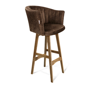 Барный стул SHT-ST42-1 / SHT-S65 (кофейный трюфель/дуб брашированный коричневый) в Костроме
