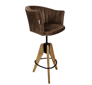 Барный стул SHT-ST42-1 / SHT-S92 (кофейный трюфель/браш.коричневый/черный муар) в Костроме