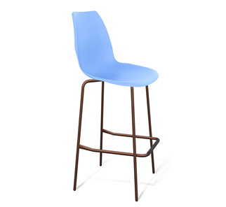 Барный стул SHT-ST29/S29 (голубой pan 278/медный металлик) в Костроме