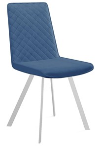 Кухонный стул 202, микровелюр B8 blue, ножки белые в Костроме