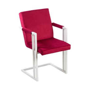 Обеденный стул Бруно, Белый/Аврора 11(бордовый) в Костроме