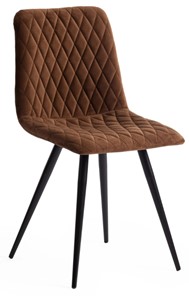 Обеденный стул CHILLY X (mod.7096-1) 45х53х88 коричневый barkhat 12/черный арт.18294 в Костроме