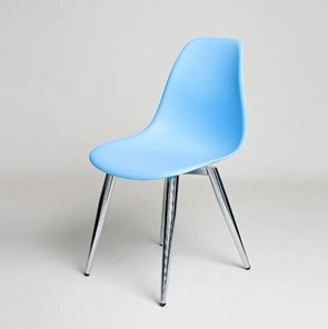 Обеденный стул derstuhl DSL 110 Milan Chrom (голубой) в Костроме