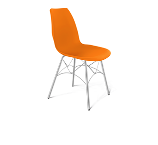 Обеденный стул SHT-ST29/S107 (оранжевый ral2003/хром лак) в Костроме