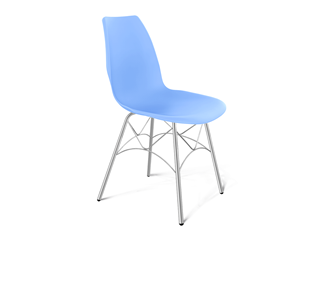 Кухонный стул SHT-ST29/S107 (голубой pan 278/хром лак) в Костроме
