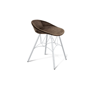 Обеденный стул SHT-ST19-SF1 / SHT-S100 (кофейный трюфель/хром лак) в Костроме