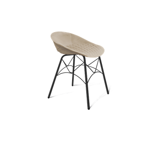 Обеденный стул SHT-ST19-SF1 / SHT-S107 (ванильный крем/черный муар) в Костроме