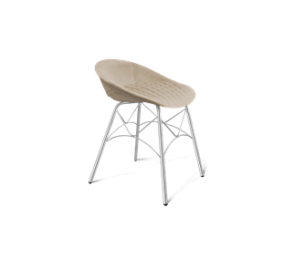 Обеденный стул SHT-ST19-SF1 / SHT-S107 (ванильный крем/хром лак) в Костроме