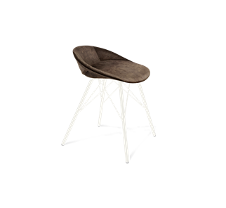 Обеденный стул SHT-ST19-SF1 / SHT-S37 (кофейный трюфель/белый муар) в Костроме