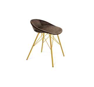 Обеденный стул SHT-ST19-SF1 / SHT-S37 (кофейный трюфель/золото) в Костроме