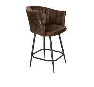 Полубарный стул SHT-ST42-1 / SHT-S148-1 (кофейный трюфель/черный муар) в Костроме