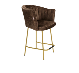 Полубарный стул SHT-ST42-1 / SHT-S29P-1 (кофейный трюфель/золото) в Костроме