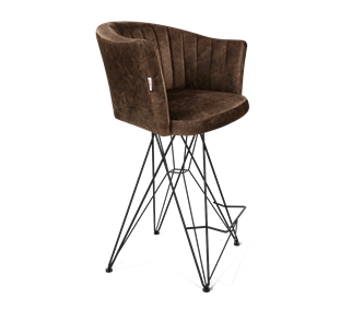 Полубарный стул SHT-ST42-1 / SHT-S66-1 (кофейный трюфель/черный муар) в Костроме