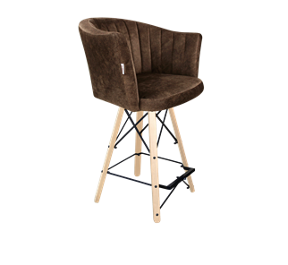 Полубарный стул SHT-ST42-1 / SHT-S80-1 (кофейный трюфель/прозрачный лак/черный) в Костроме