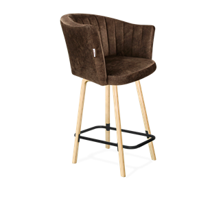 Полубарный стул SHT-ST42-1 / SHT-S94-1 (кофейный трюфель/прозрачный лак/черный муар) в Костроме