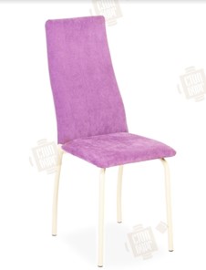 Обеденный стул Волна, каркас металл бежевый, инфинити фиолетовый в Костроме