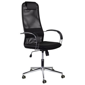 Кресло офисное Brabix Premium Pilot EX-610 CH (хром, ткань-сетка, черное) 532417 в Костроме
