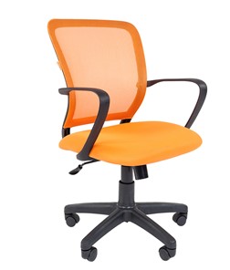 Компьютерное кресло CHAIRMAN 698 black TW, ткань, цвет оранжевый в Костроме