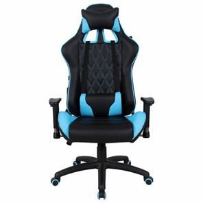 Офисное кресло Brabix GT Master GM-110 (две подушки, экокожа, черное/голубое) 531928 в Костроме