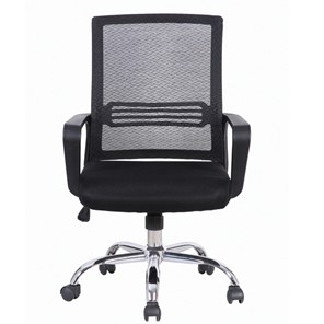 Кресло офисное Brabix Daily MG-317 (с подлокотниками, хром, черное) 531833 в Костроме