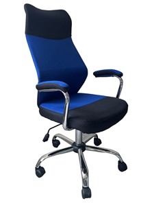 Кресло офисное C168 черный/синий в Костроме