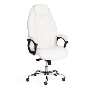 Кресло компьютерное BOSS Lux, кож/зам, белый, арт.21152 в Костроме