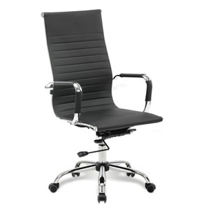 Офисное кресло Brabix BRABIX "Energy EX-509", экокожа, хром, черное, 530862 в Костроме