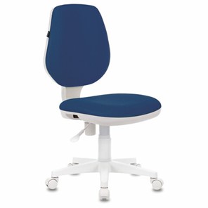 Компьютерное кресло Brabix Fancy MG-201W (без подлокотников, пластик белый, синие) 532413 в Костроме