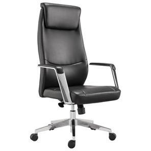 Офисное кресло BRABIX PREMIUM "Jazz EX-757", синхромеханизм, алюминий, экокожа, черное, 532489 в Костроме