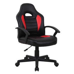 Офисное кресло BRABIX "Spark GM-201", экокожа, черное/красное, 532503 в Костроме
