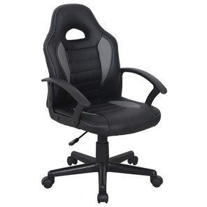 Офисное кресло BRABIX "Spark GM-201", экокожа, черное/серое, 532504 в Костроме