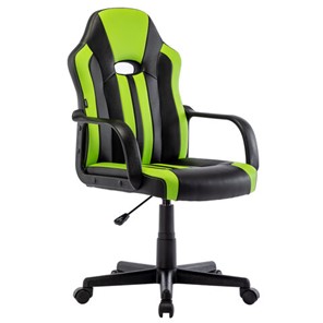 Офисное кресло BRABIX "Stripe GM-202", экокожа, черное/зеленое, 532511 в Костроме