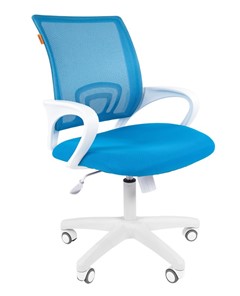 Кресло офисное CHAIRMAN 696 white, tw12-tw04 голубой в Костроме