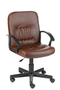 Кресло офисное Чат кожзам коричневый в Костроме