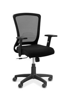Офисное кресло для сотрудника Фьюжн, сетка/ткань TW / черная/черная в Костроме